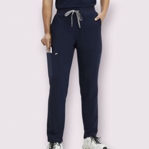 Navy Scrubs Pants Large Bottoms Medical Stretchy Waistband